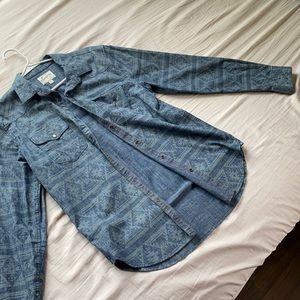 Lucky Brand Blue Denim Flannel/Jacket
